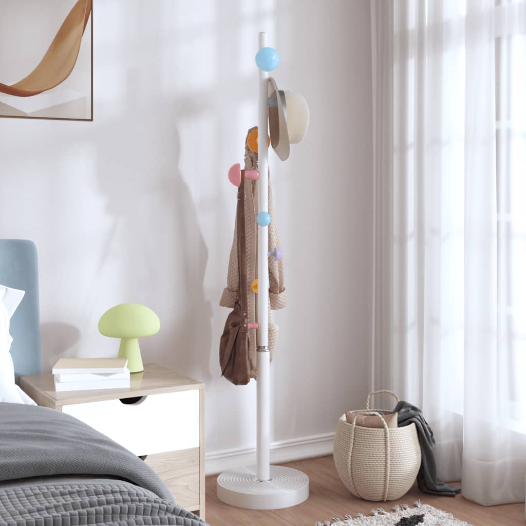 Appendiabiti Bianco 172 cm in Ferro Verniciato a Polvere - homemem39
