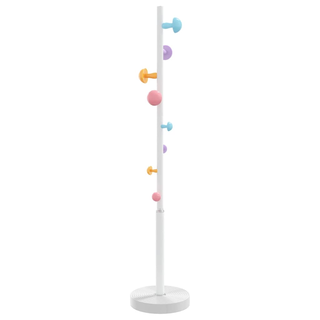 Appendiabiti Bianco 172 cm in Ferro Verniciato a Polvere - homemem39