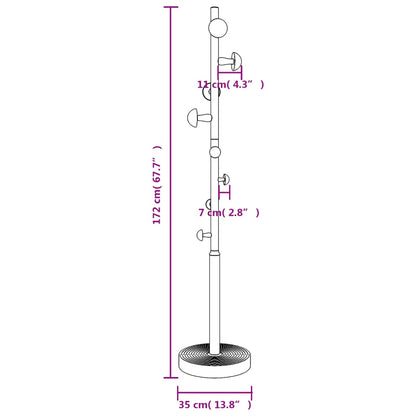 Appendiabiti Blu 172 cm in Ferro Verniciato a Polvere - homemem39