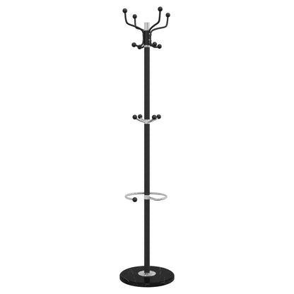 Appendiabiti con Portaombrelli Nero 180 cm Ferro Verniciato - homemem39