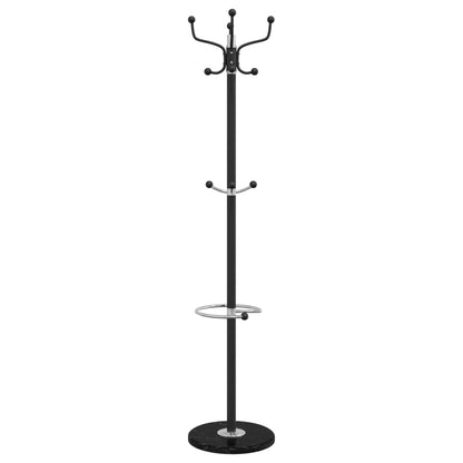 Appendiabiti con Portaombrelli Nero 180 cm Ferro Verniciato - homemem39