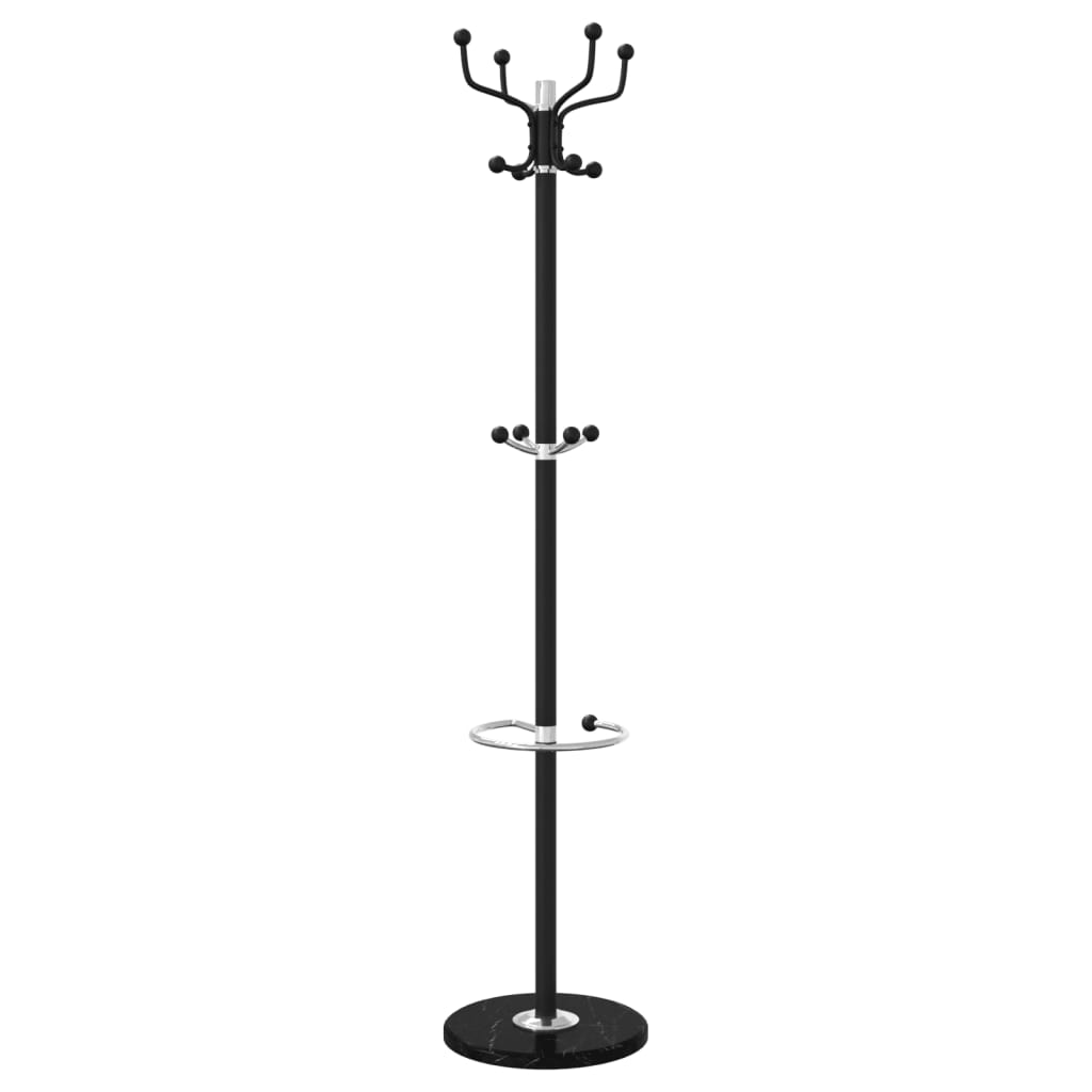 Appendiabiti con Portaombrelli Nero 180 cm Ferro Verniciato - homemem39