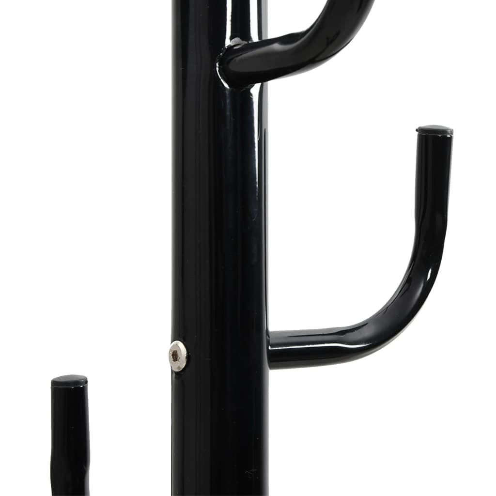 Appendiabiti Nero 183 cm in Ferro Verniciato a Polvere - homemem39