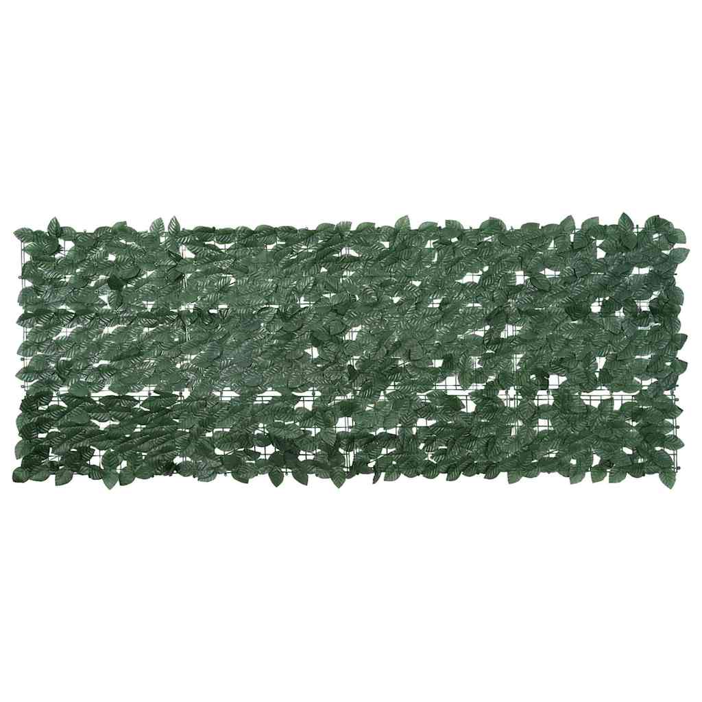 Paravento da Balcone con Foglie Verde Scuro 200x75 cm | homemem39