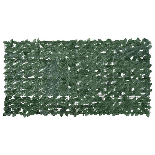 Paravento da Balcone con Foglie Verde Scuro 200x100 cm | homemem39
