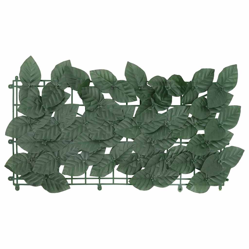 Paravento da Balcone con Foglie Verde Scuro 200x100 cm | homemem39