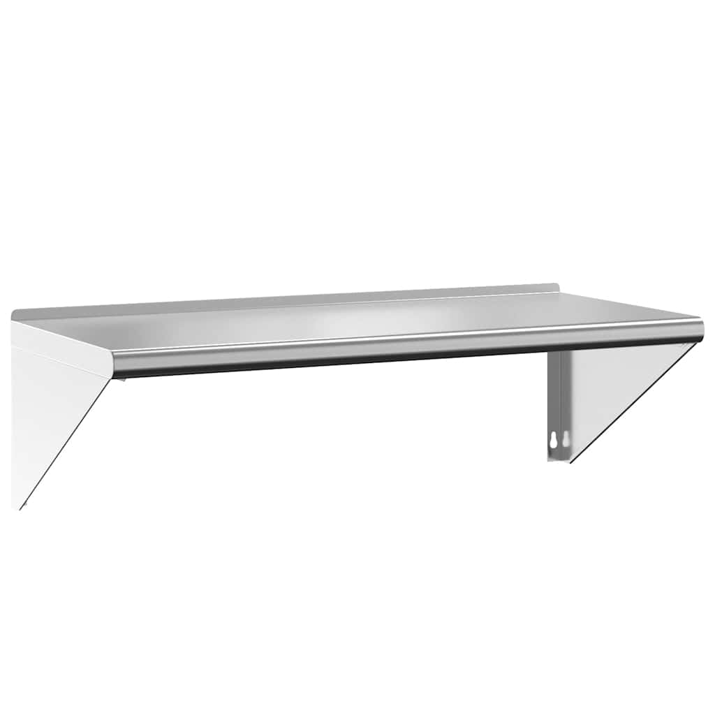 Mensola a Muro 100x45x31 cm Argento in Acciaio Inossidabile | homemem39