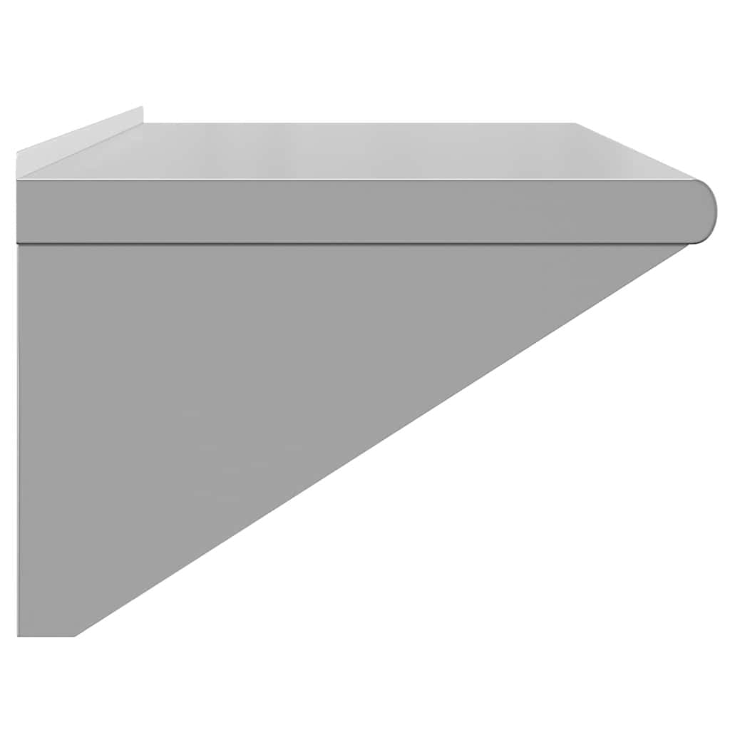 Mensola a Muro 100x45x31 cm Argento in Acciaio Inossidabile | homemem39