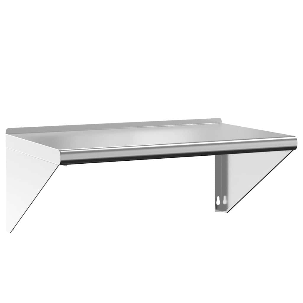 Mensola a Muro 75x45x31 cm Argento in Acciaio Inossidabile | homemem39