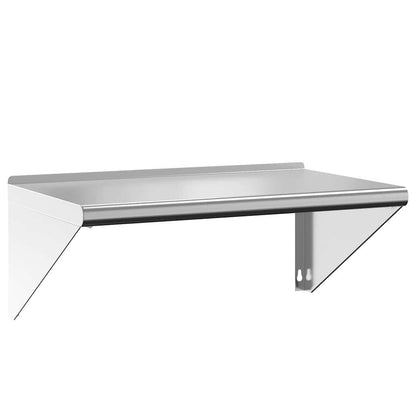 Mensola a Muro 75x45x31 cm Argento in Acciaio Inossidabile | homemem39