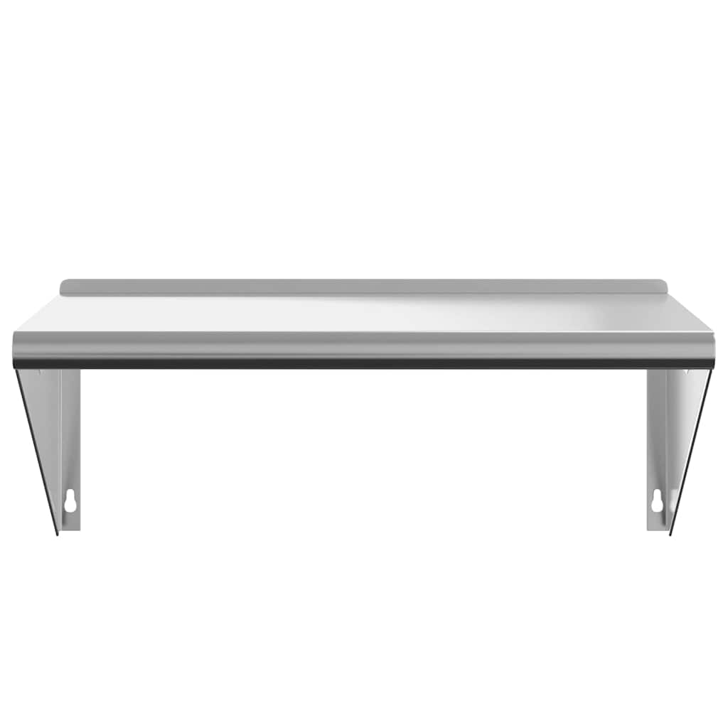 Mensola a Muro 75x45x31 cm Argento in Acciaio Inossidabile | homemem39