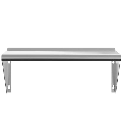 Mensola a Muro 75x30x31 cm Argento in Acciaio Inossidabile | homemem39