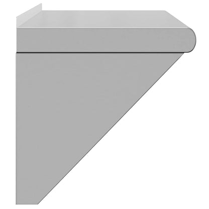 Mensola a Muro 75x30x31 cm Argento in Acciaio Inossidabile | homemem39