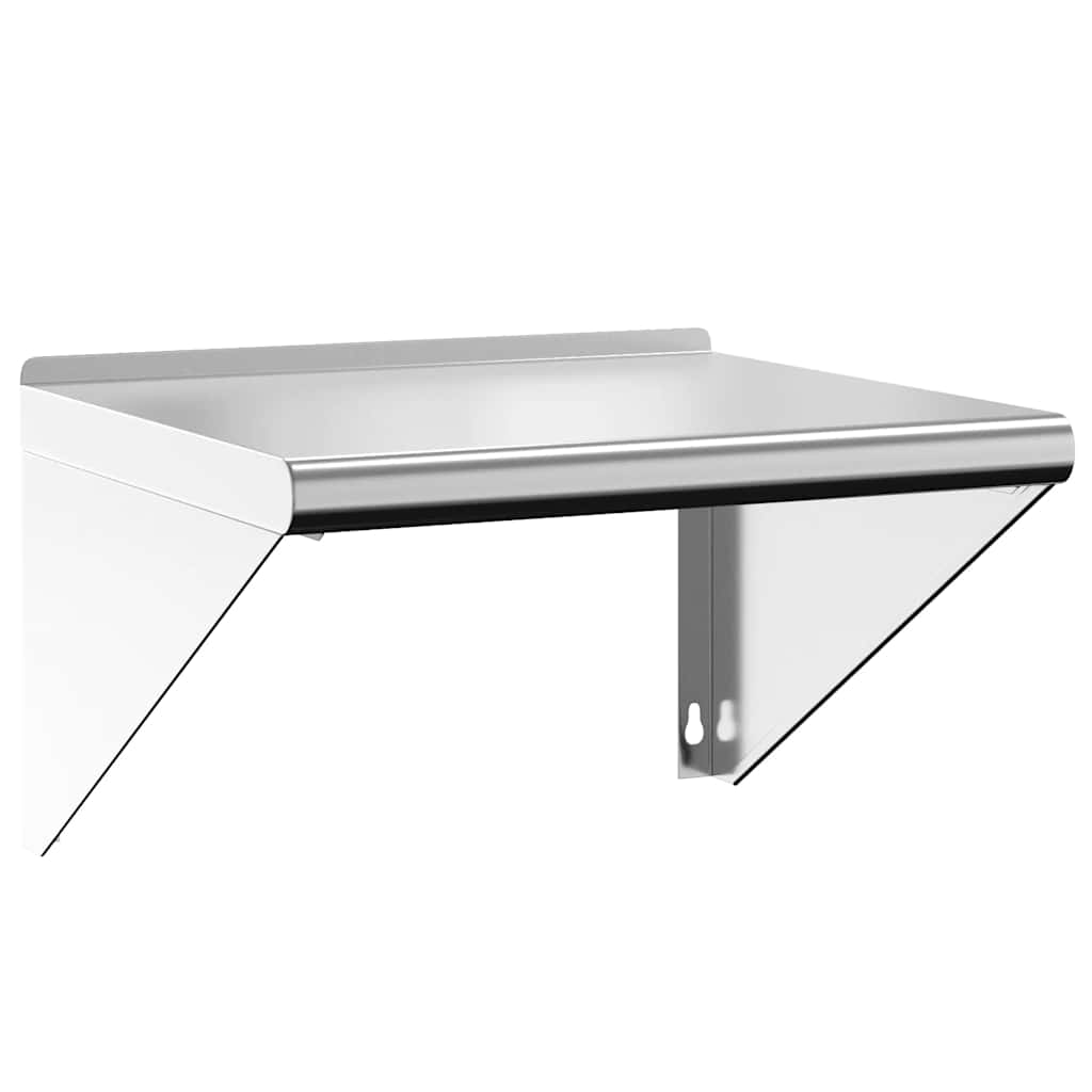Mensola a Muro 50x45x31 cm Argento in Acciaio Inossidabile | homemem39