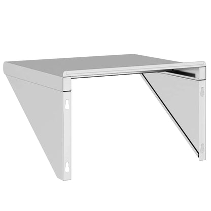 Mensola a Muro 50x45x31 cm Argento in Acciaio Inossidabile | homemem39