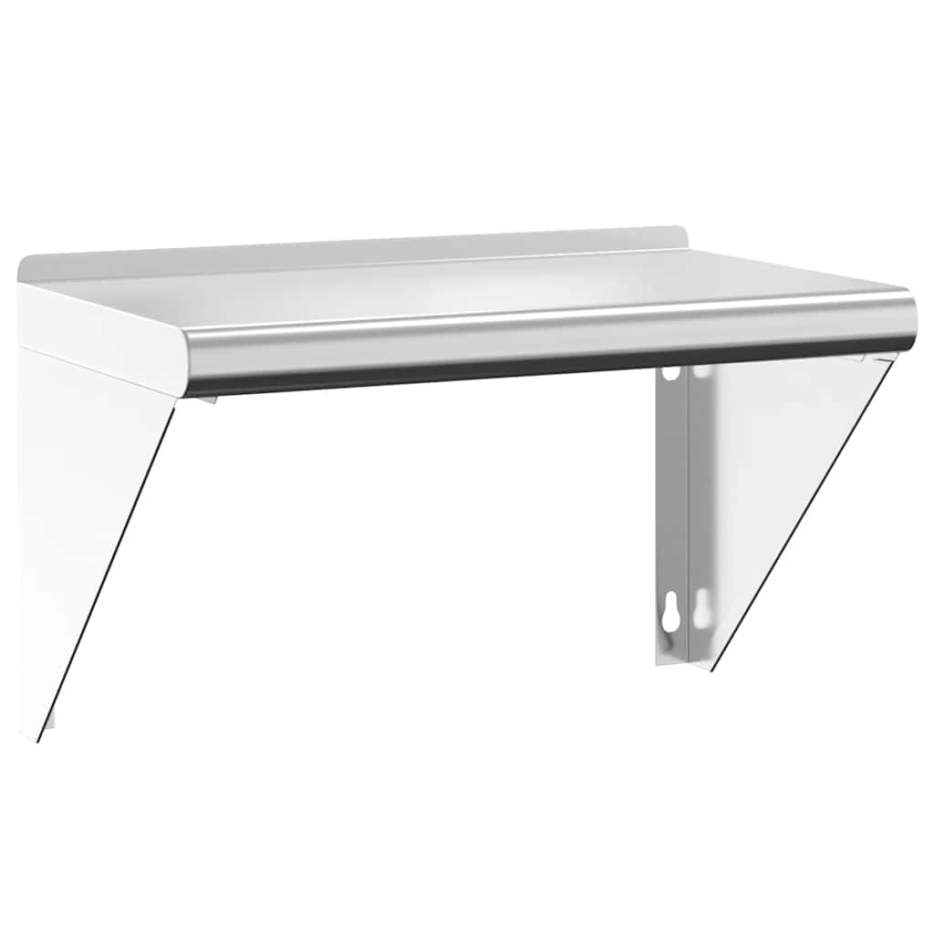 Mensola a Muro 50x30x31 cm Argento in Acciaio Inossidabile | homemem39