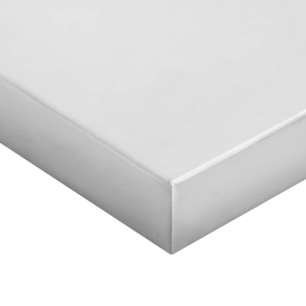 Mensole a Muro 2 pz 100x40 cm Argento in Acciaio Inossidabile | homemem39
