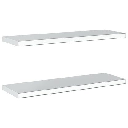 Mensole a Muro 2 pz 75x23,5cm Argento in Acciaio Inossidabile | homemem39