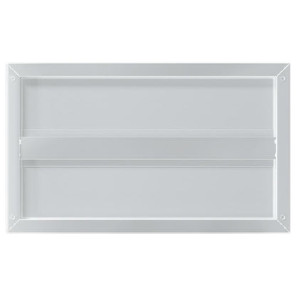 Mensole a Muro 2 pz 50x30 cm Argento in Acciaio Inossidabile | homemem39