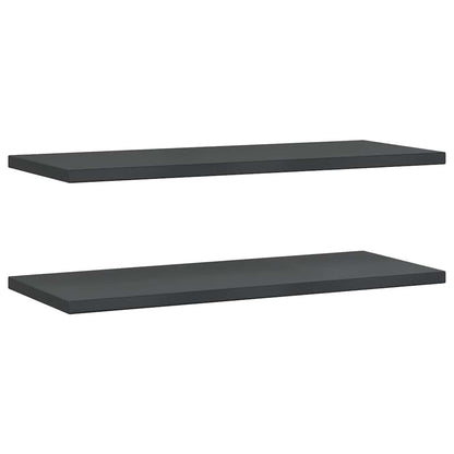 Mensole a Muro 2 pz 100x40 cm Nero in Acciaio Inossidabile | homemem39