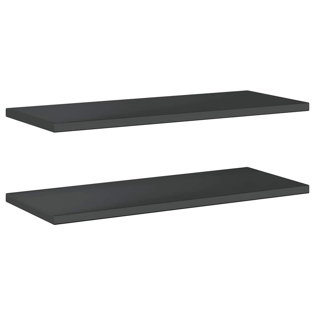 Mensole a Muro 2 pz 100x40 cm Nero in Acciaio Inossidabile | homemem39