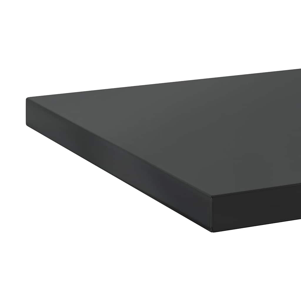 Mensole a Muro 2 pz 100x40 cm Nero in Acciaio Inossidabile | homemem39