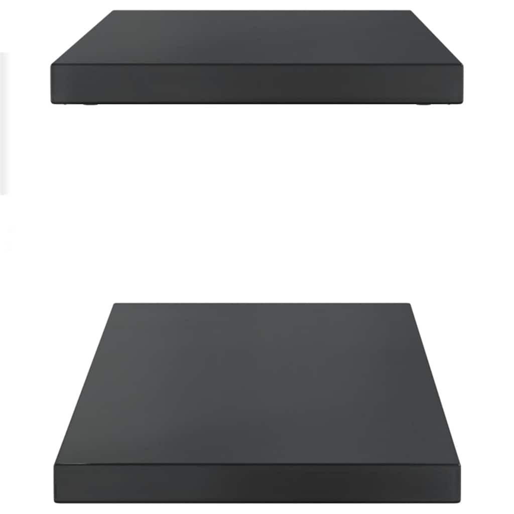 Mensole a Muro 2 pz 100x30 cm Nero in Acciaio Inossidabile | homemem39