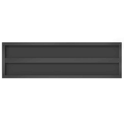 Mensole a Muro 2 pz 100x30 cm Nero in Acciaio Inossidabile | homemem39