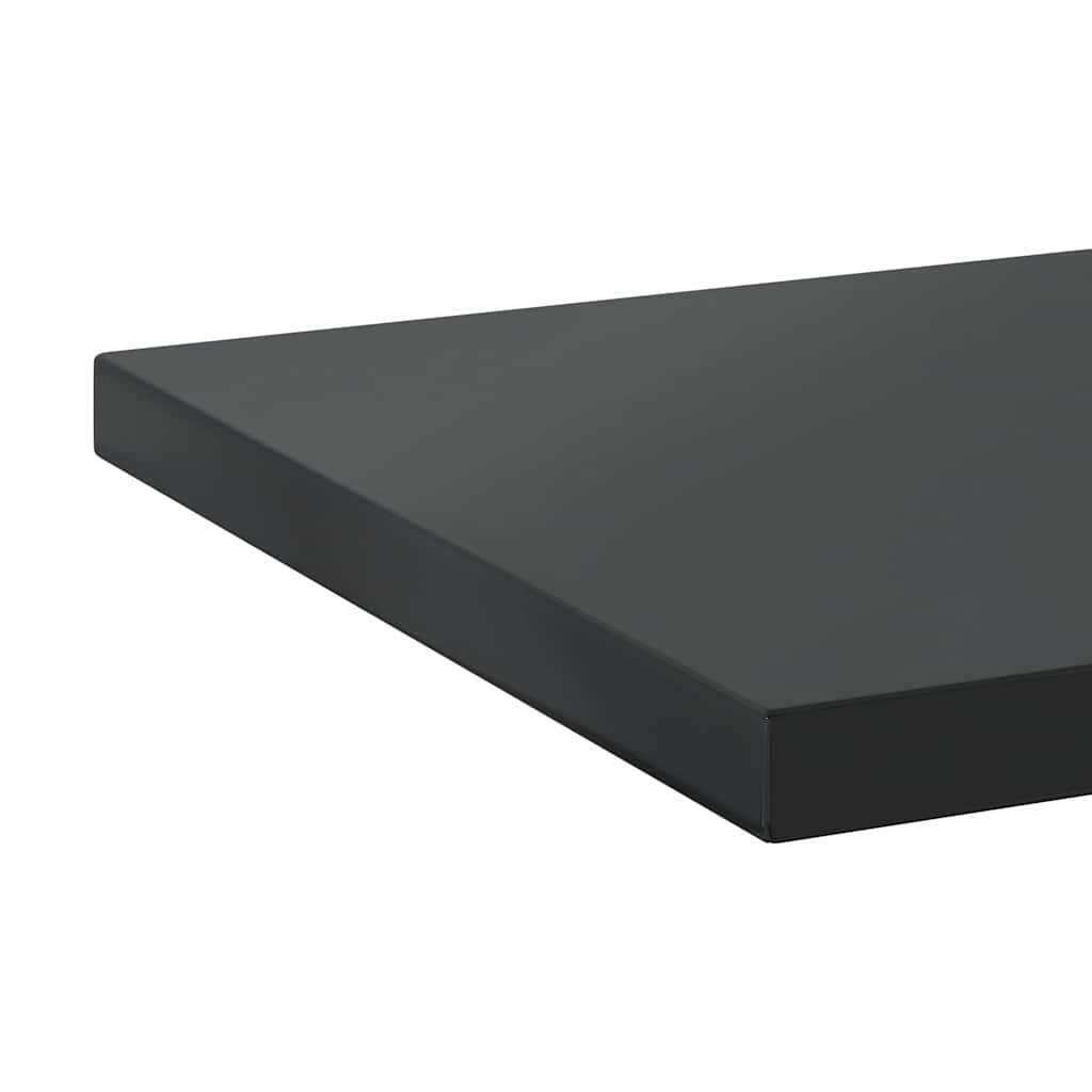 Mensole a Muro 2 pz 100x30 cm Nero in Acciaio Inossidabile | homemem39