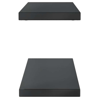 Mensole a Muro 2 pz 100x23,5 cm Nero in Acciaio Inossidabile | homemem39