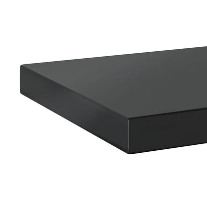Mensole a Muro 2 pz 100x23,5 cm Nero in Acciaio Inossidabile | homemem39