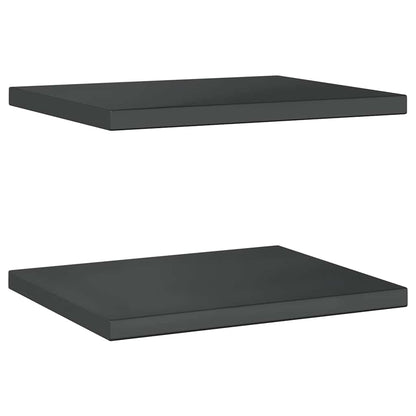 Mensole a Muro 2 pz 50x40 cm Nero in Acciaio Inossidabile | homemem39