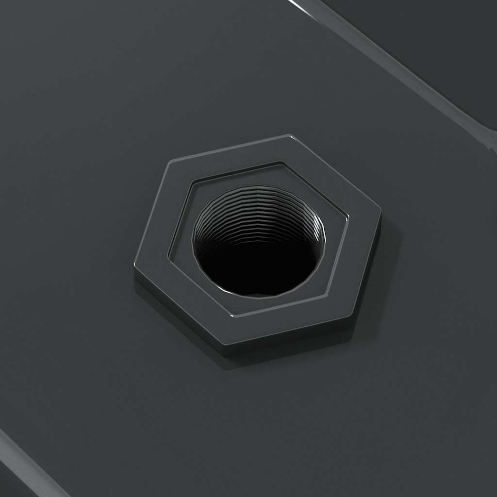 Mensole a Muro 2 pz 50x40 cm Nero in Acciaio Inossidabile | homemem39