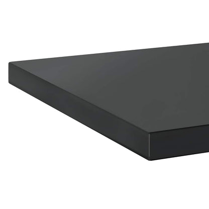 Mensole a Muro 2 pz 50x40 cm Nero in Acciaio Inossidabile | homemem39