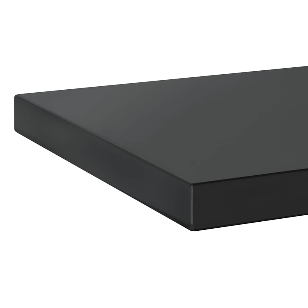 Mensole a Muro 2 pz 50x30 cm Nero in Acciaio Inossidabile | homemem39