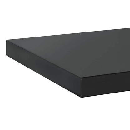 Mensole a Muro 2 pz 50x30 cm Nero in Acciaio Inossidabile | homemem39