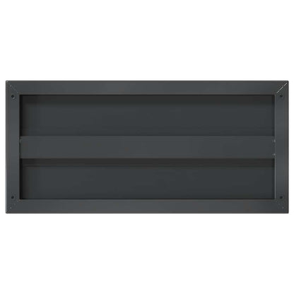 Mensole a Muro 2 pz 50x23,5 cm Nero in Acciaio Inossidabile | homemem39