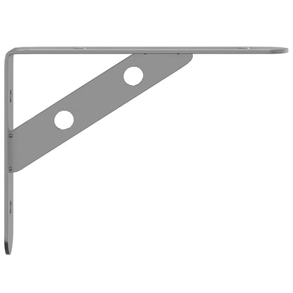 Staffe per Mensola 4 pz 15x2,5x11,5 cm in Acciaio Inox Argento | homemem39