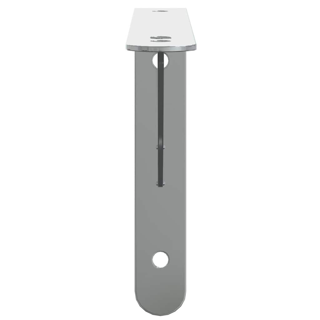 Staffe per Mensola 4 pz 23,5x2,5x15,5cm in Acciaio Inox Argento | homemem39