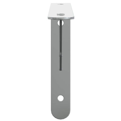 Staffe per Mensola 4 pz 23,5x2,5x15,5cm in Acciaio Inox Argento