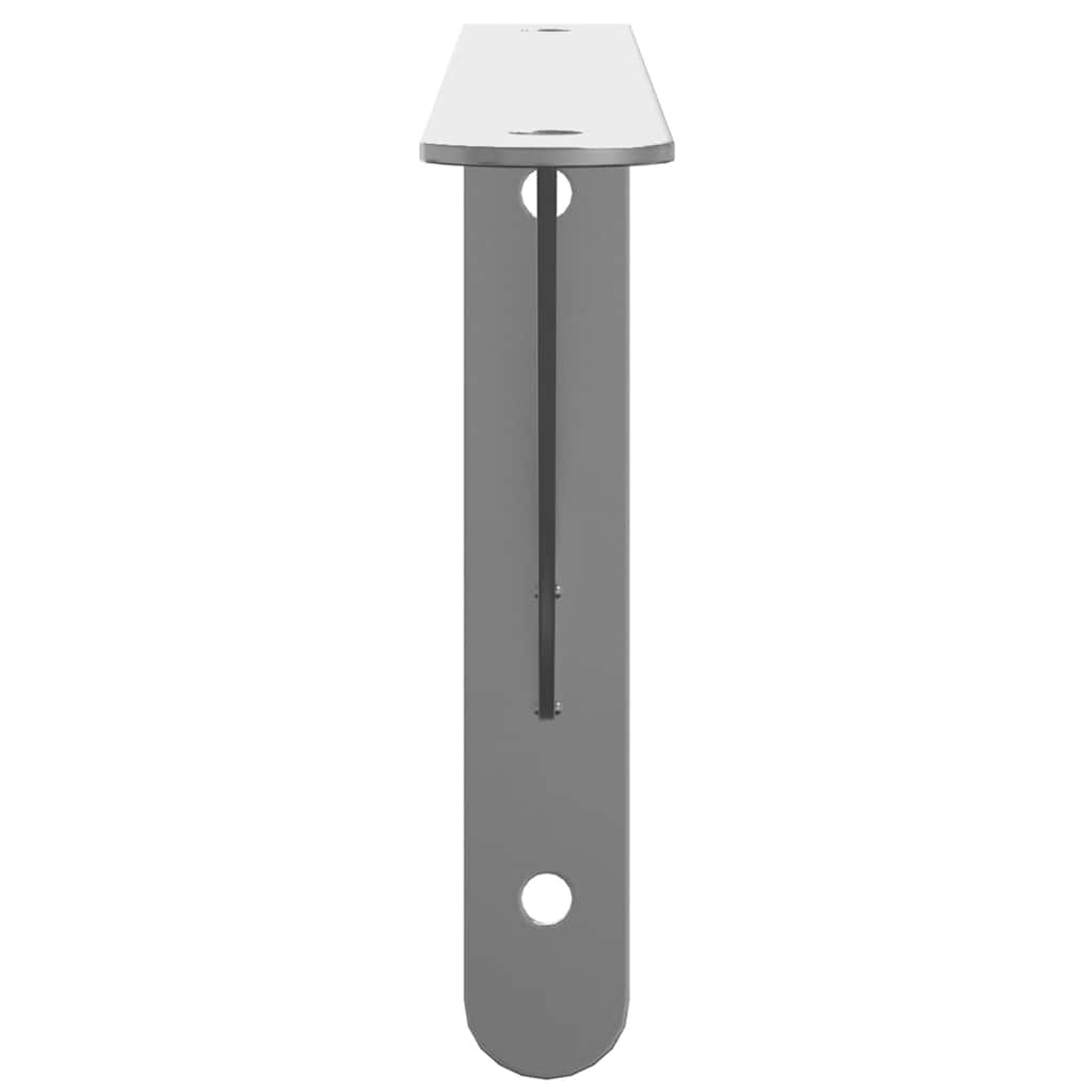 Staffe per Mensola 4 pz 30x2,5x15,5 cm in Acciaio Inox Argento | homemem39