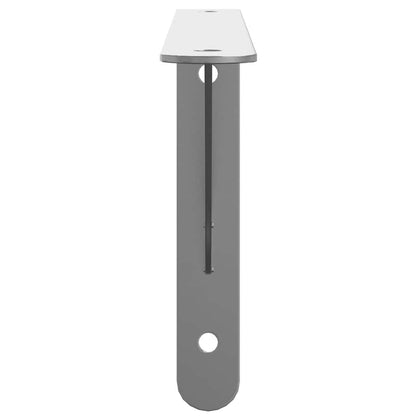 Staffe per Mensola 4 pz 30x2,5x15,5 cm in Acciaio Inox Argento