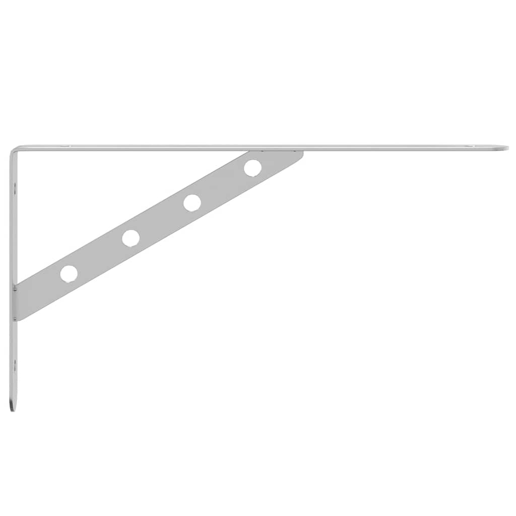 Staffe per Mensola 4 pz 30x2,5x15,5 cm in Acciaio Inox Argento | homemem39