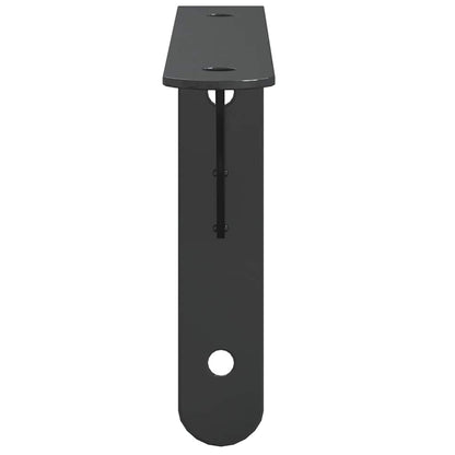 Staffe per Mensola 4 pz 20x2,5x14 cm in Acciaio Inox Nero | homemem39