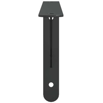Staffe per Mensola 4 pz 30x2,5x15,5 cm in Acciaio Inox Nero | homemem39