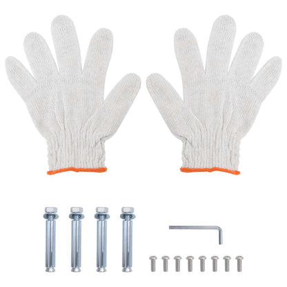 Mensola Muro 2 Ripiani 100x30x60cm Argento Acciaio Inossidabile | homemem39