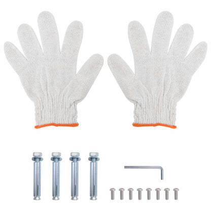 Mensola a Muro 2 Ripiani 100x23,5x60cm Argento in Acciaio Inox | homemem39