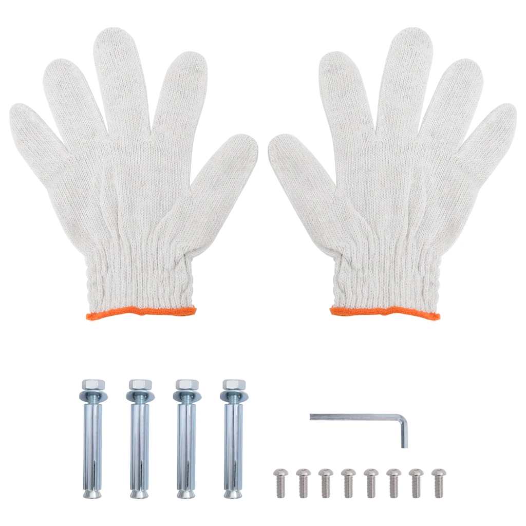 Mensola Muro 2 Ripiani 75x30x60cm Argento Acciaio Inossidabile | homemem39
