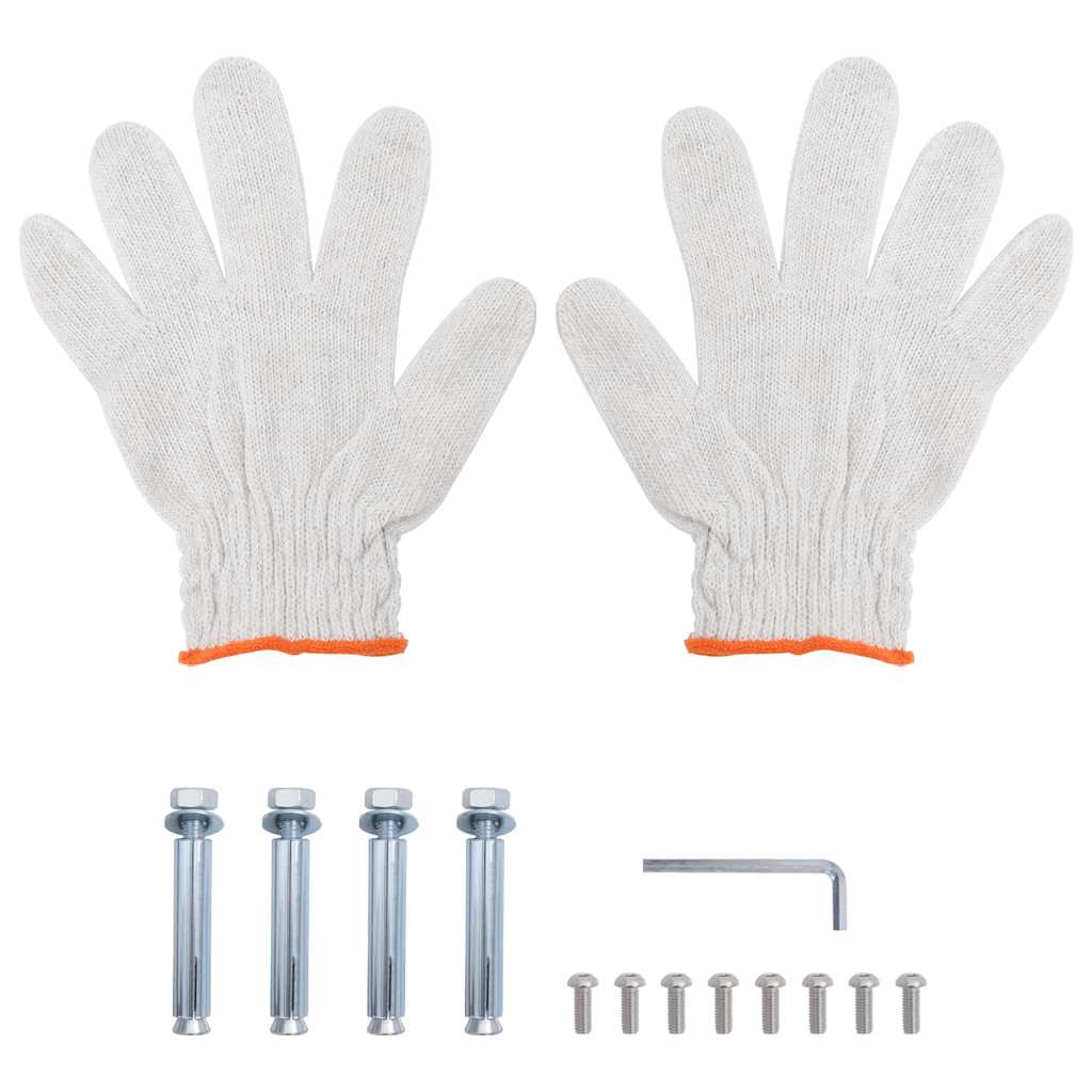 Mensola a Muro 2 Ripiani 75x23,5x60cm Argento in Acciaio Inox | homemem39