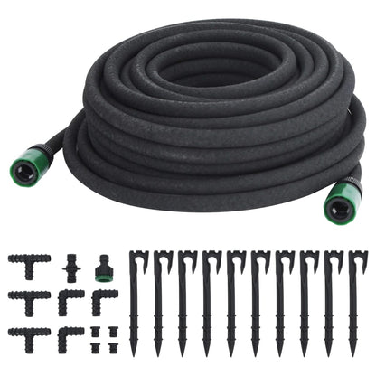 Tubo di Irrigazione da Giardino Nero 0,6" 25 m in Gomma - homemem39